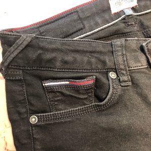 TOMMY HILFIGER BLACK SKINNY JEANS LOW RISE, 26 32